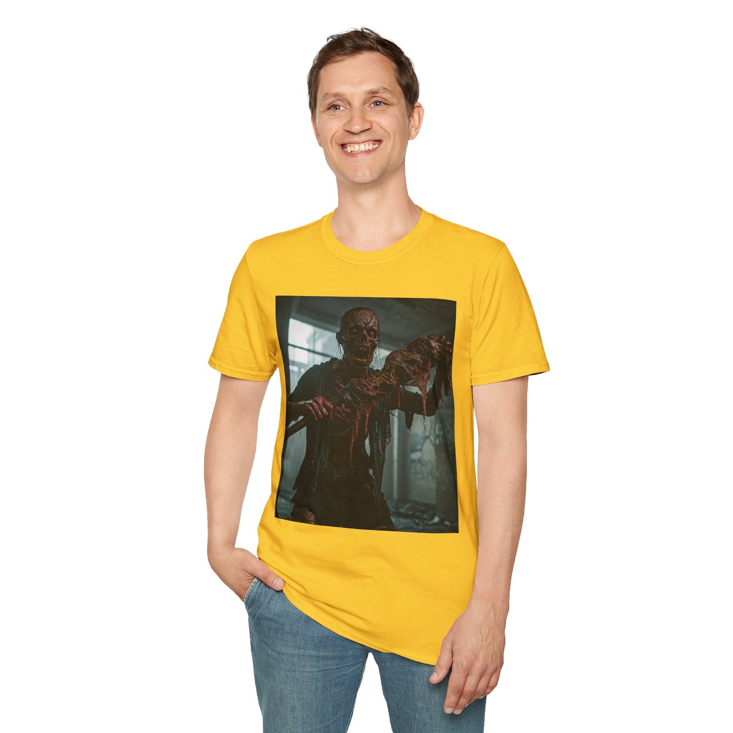 Creepy Zombie Graphic Unisex T-Shirt - Perfect for Halloween & Horror Fans