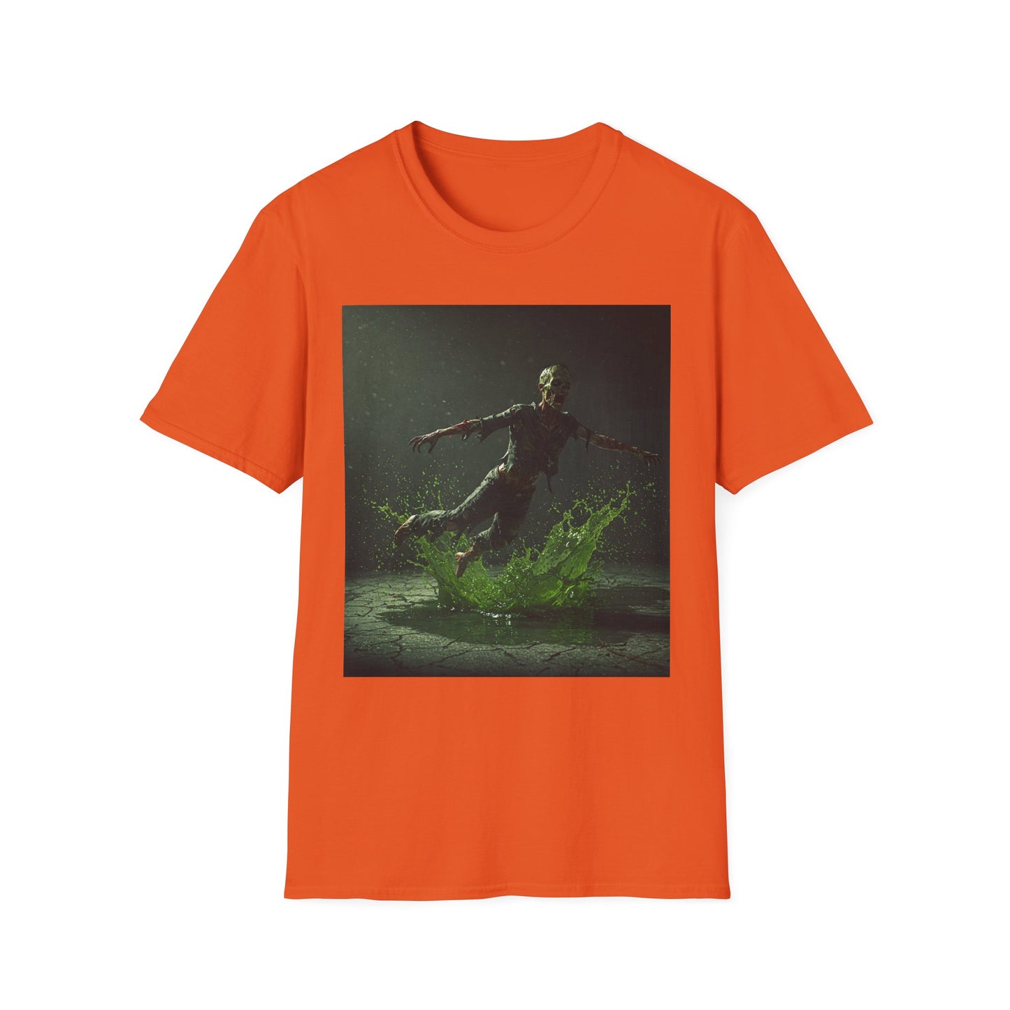 Apocalyptic Portrait Tee, bold, decaying zombie graphic