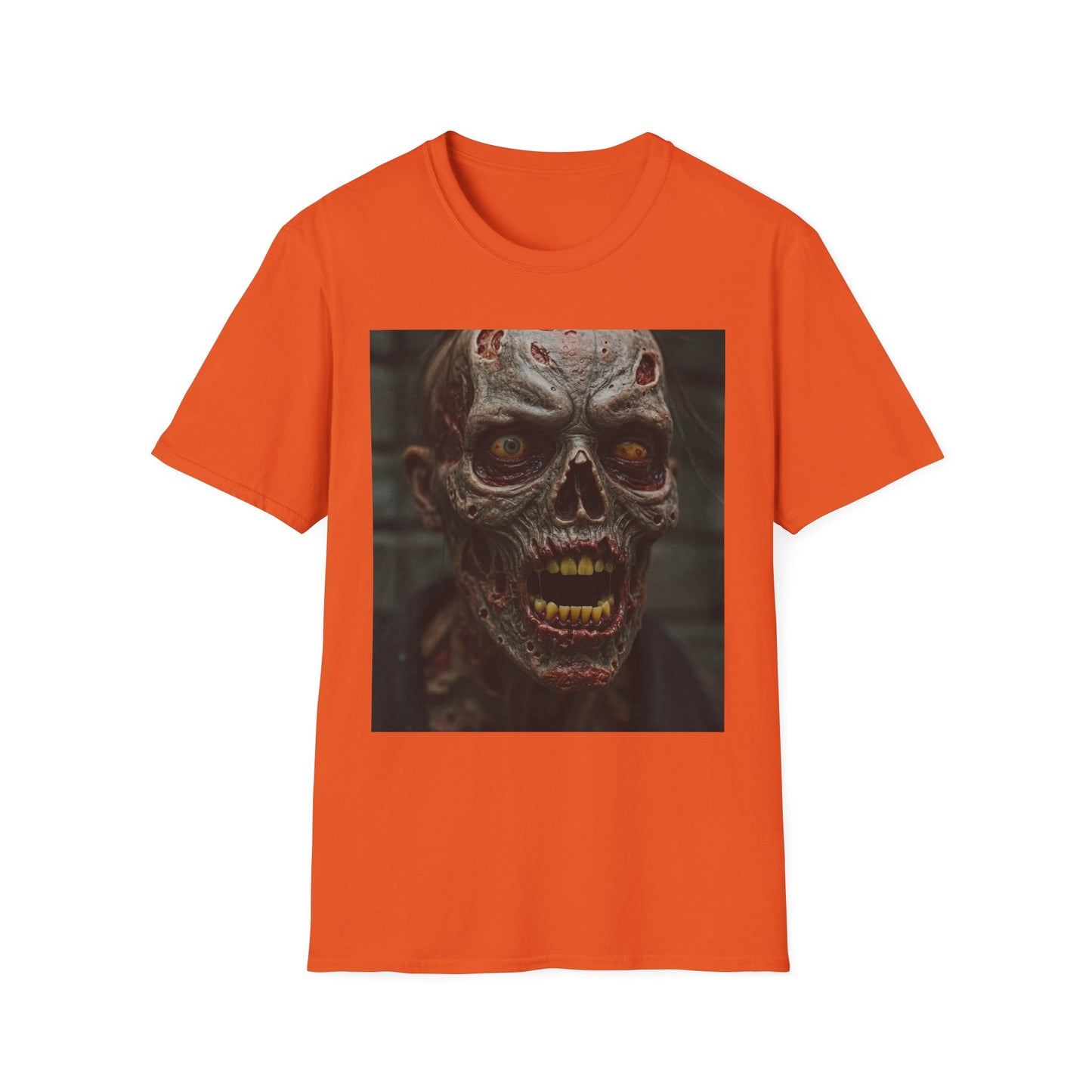 Apocalyptic Portrait Tee, bold, decaying zombie graphic