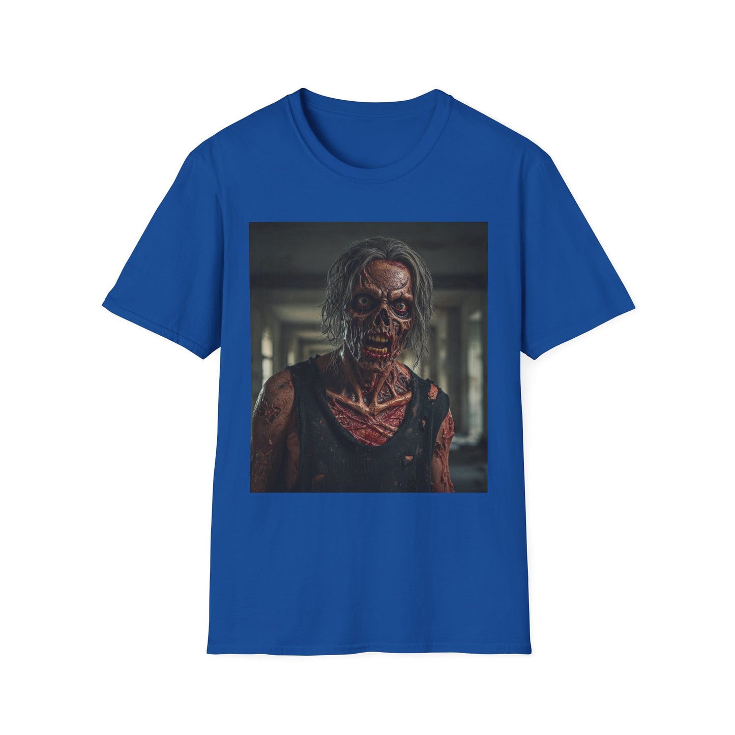 Apocalyptic Portrait Tee, bold, decaying zombie graphic