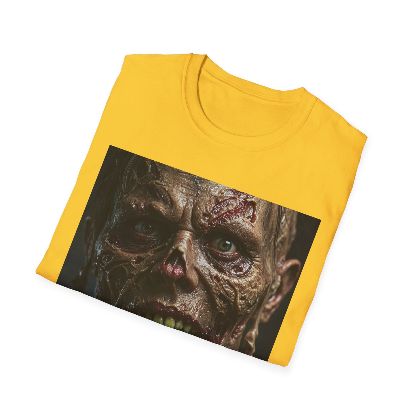 Apocalyptic Portrait Tee, bold, decaying zombie graphic