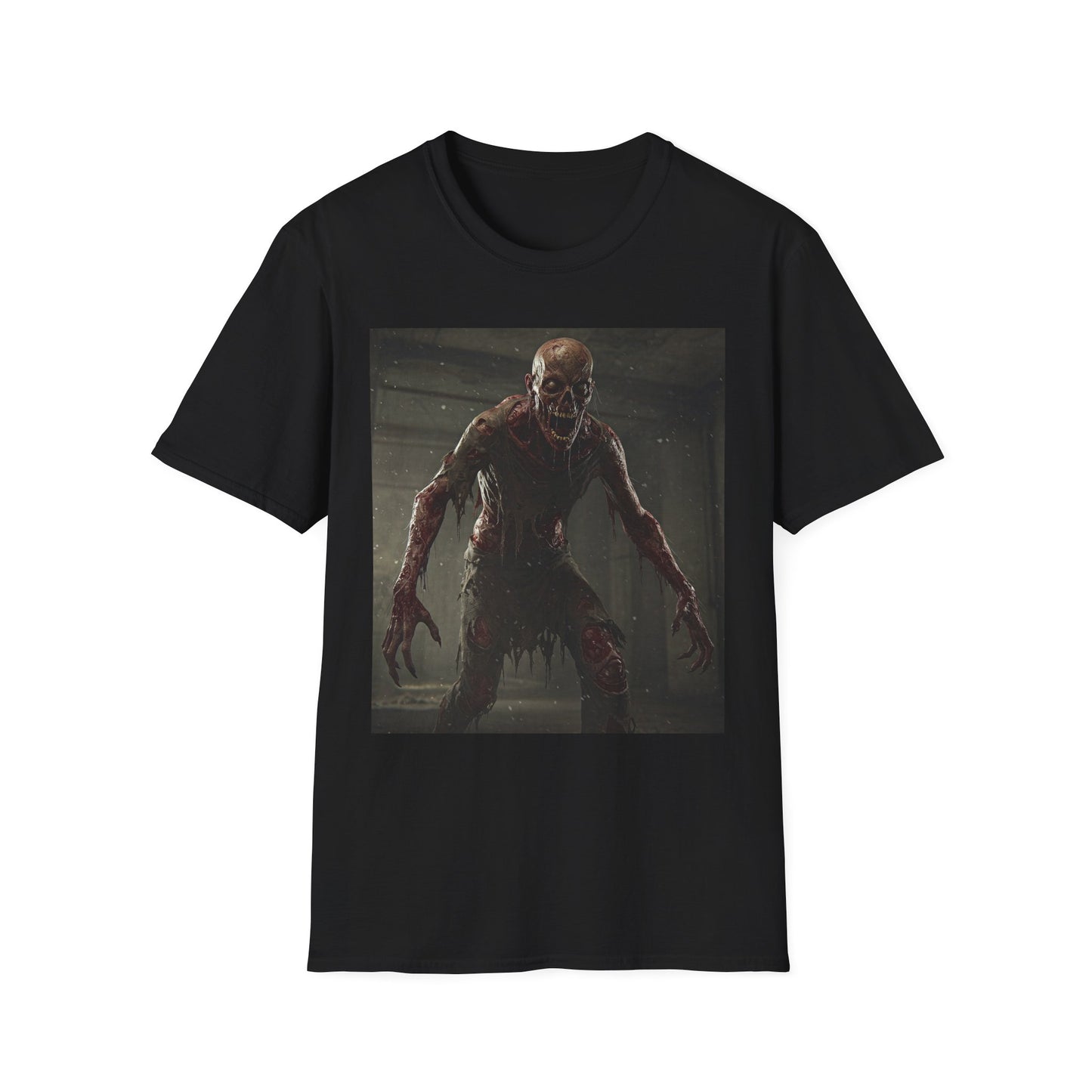 Apocalyptic Portrait Tee, bold, decaying zombie graphic