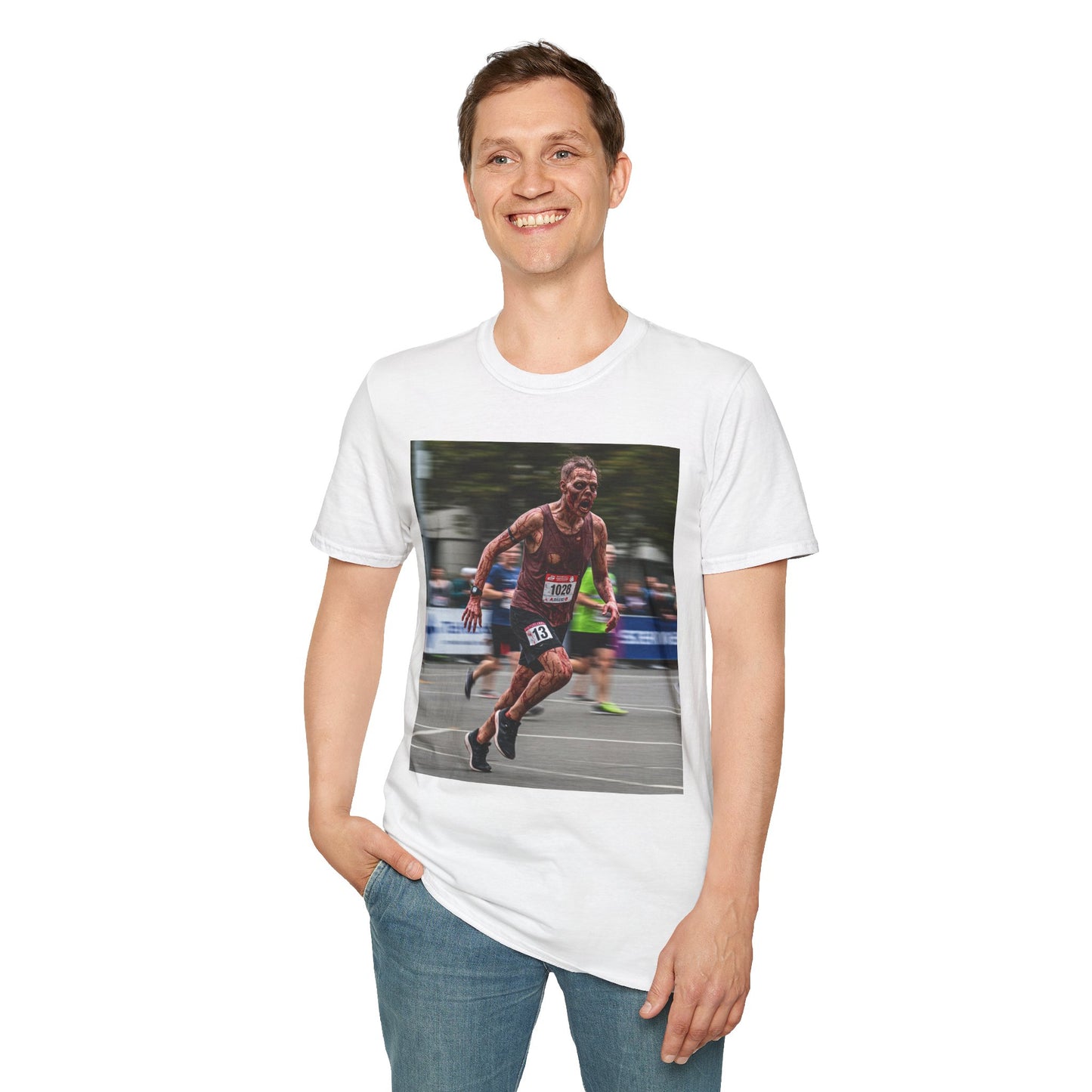 Motivational Run Unisex Softstyle T-Shirt - Perfect for Runners and Fitness Enthusiasts