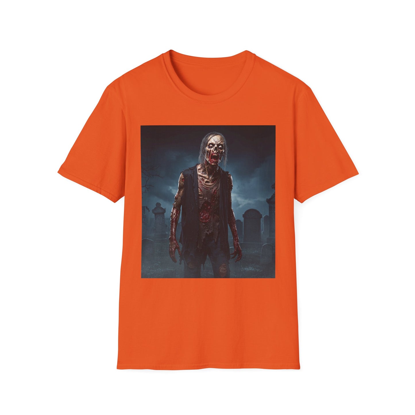 Apocalyptic Portrait Tee, bold, decaying zombie graphic