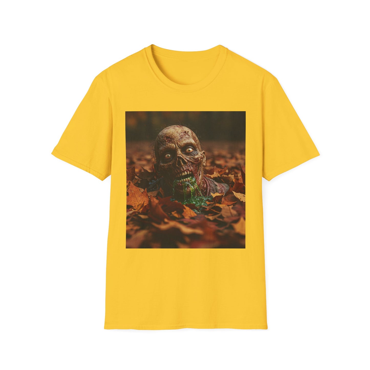 Apocalyptic Portrait Tee, bold, decaying zombie graphic