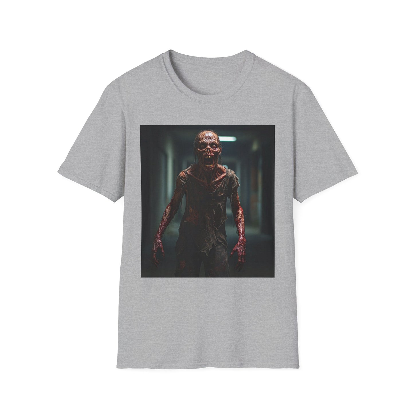 Apocalyptic Portrait Tee, bold, decaying zombie graphic