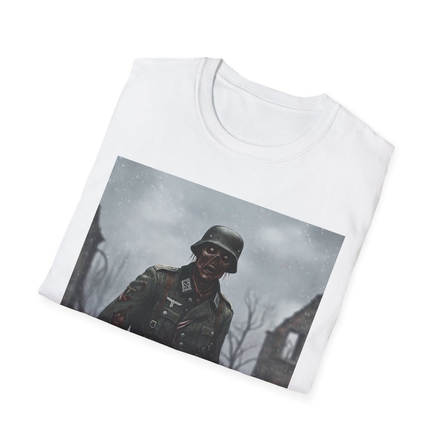 Unisex Softstyle Graphic T-Shirt - Zombie Soldier Design