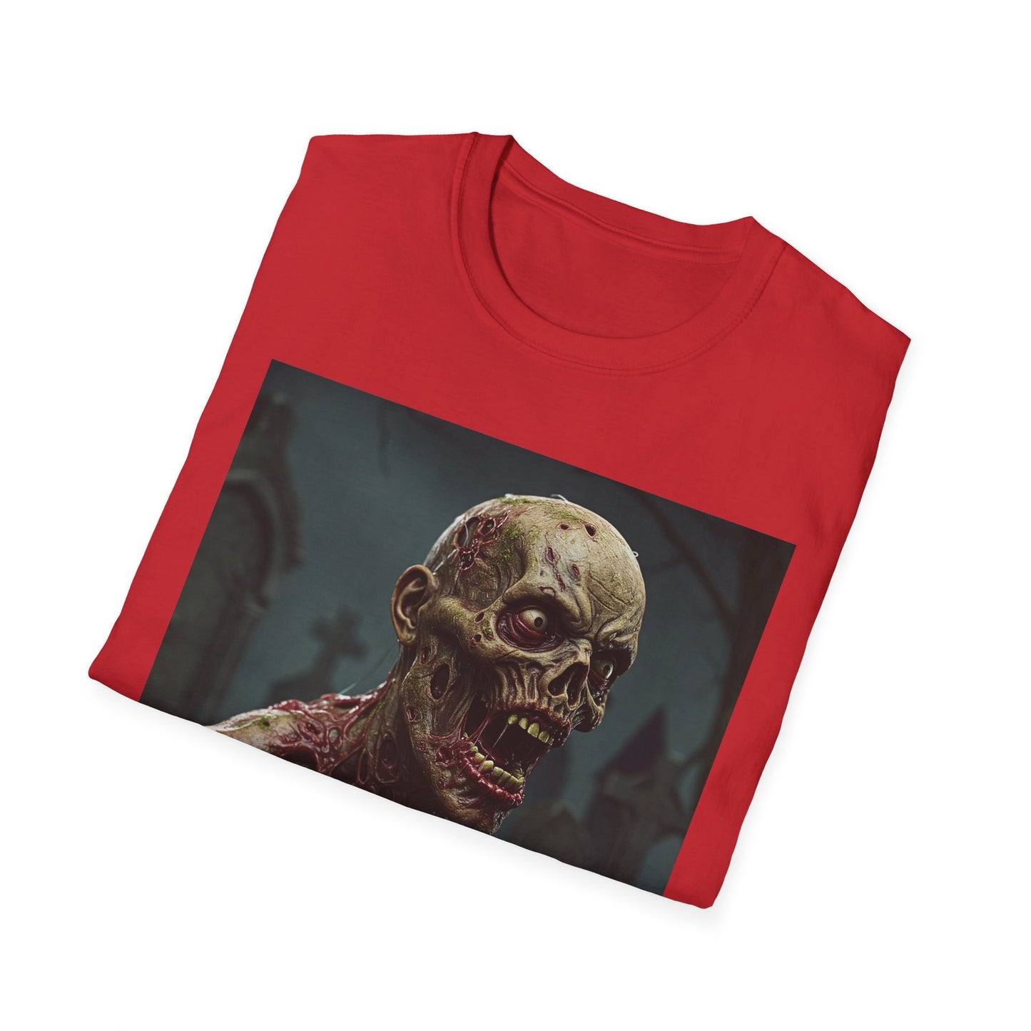 Creepy Zombie Graphic Unisex Softstyle T-Shirt