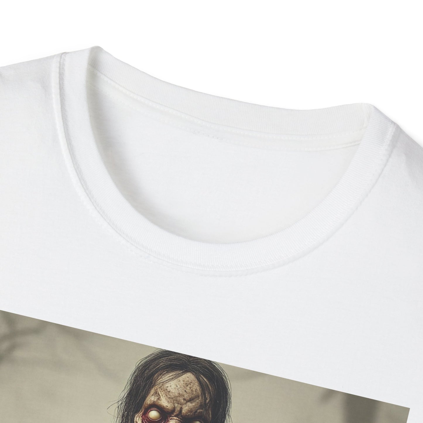 Apocalyptic Portrait Tee, bold, decaying zombie graphic