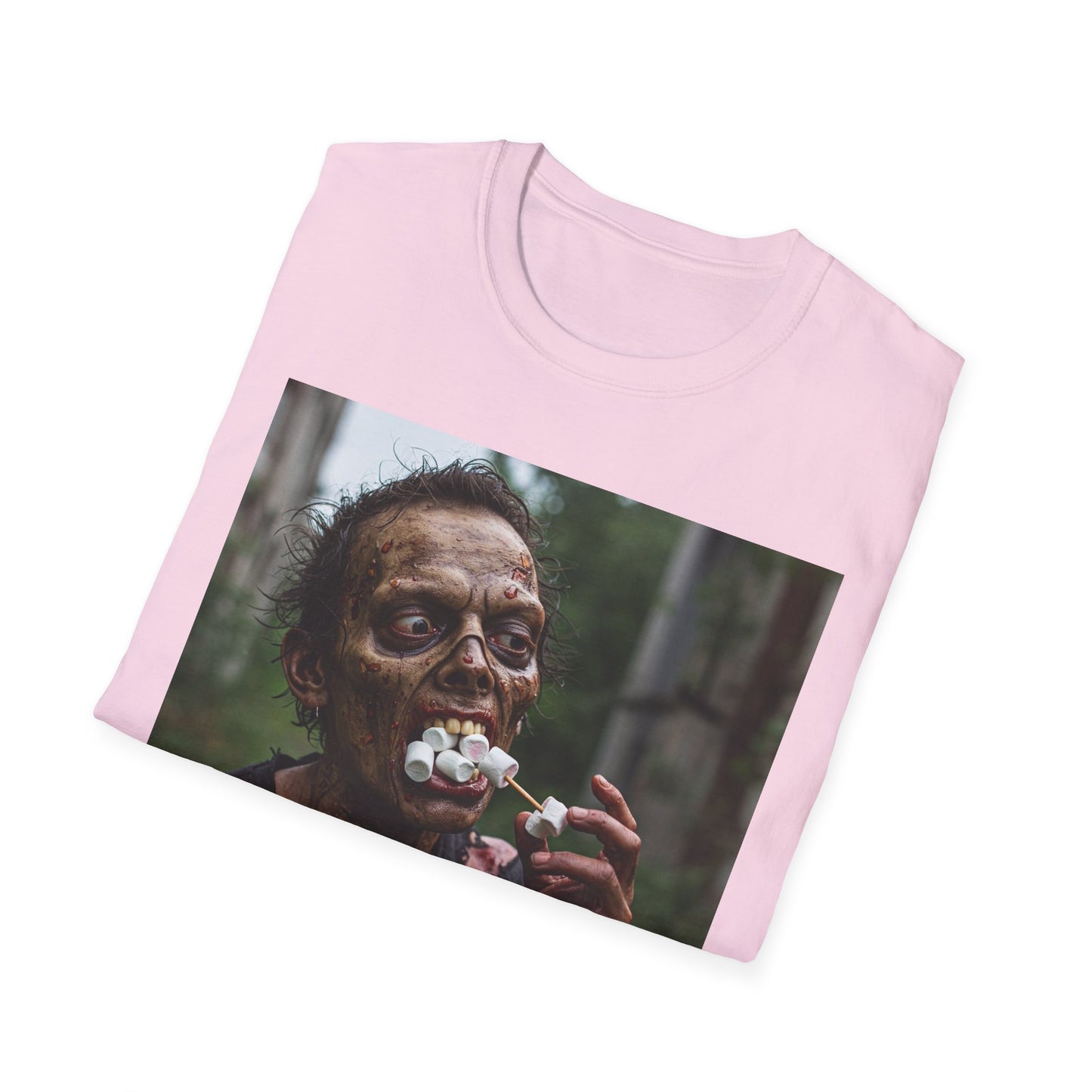 Zombie Themed Unisex Softstyle T-Shirt - Perfect for Halloween and Horror Fans