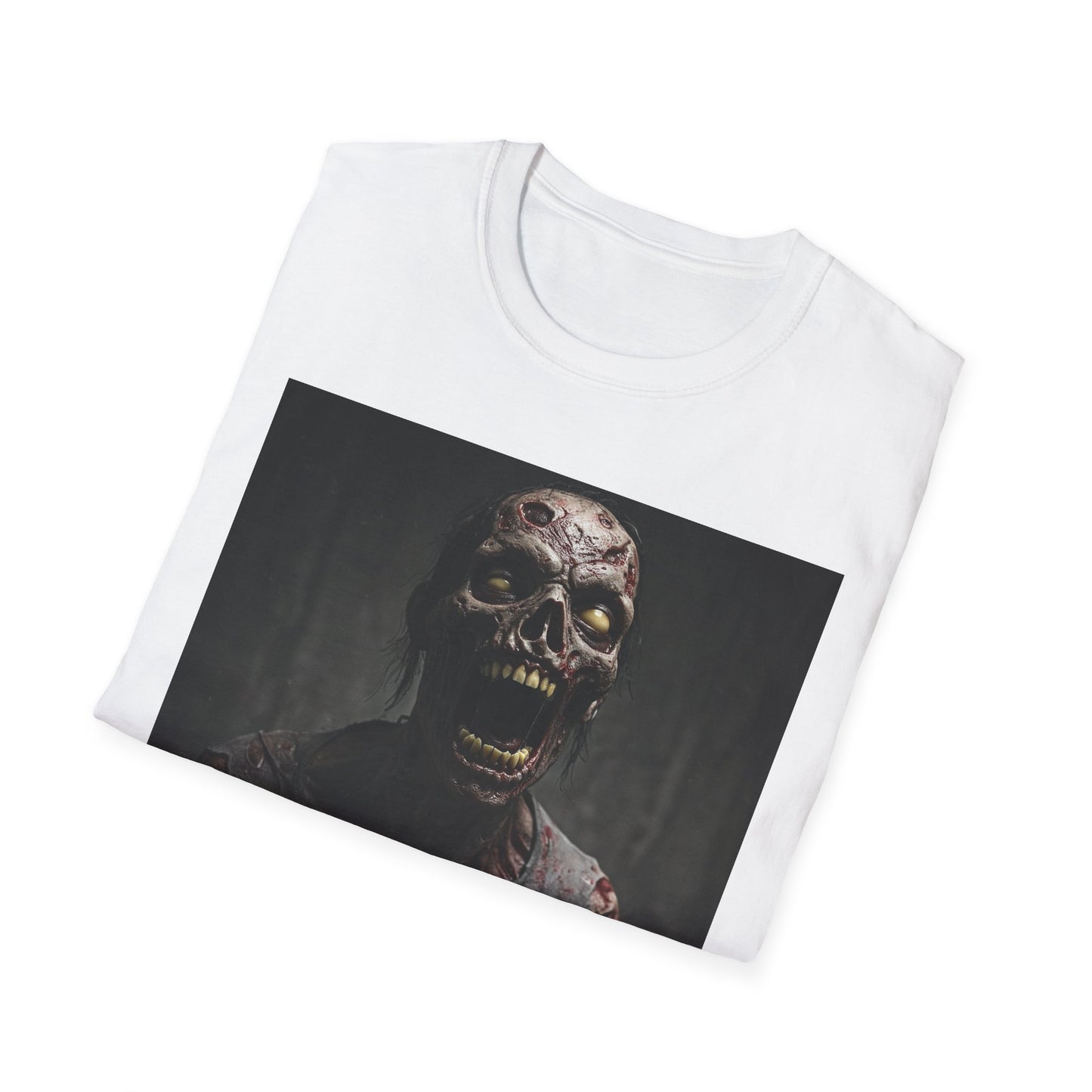 Apocalyptic Portrait Tee, bold, decaying zombie graphic