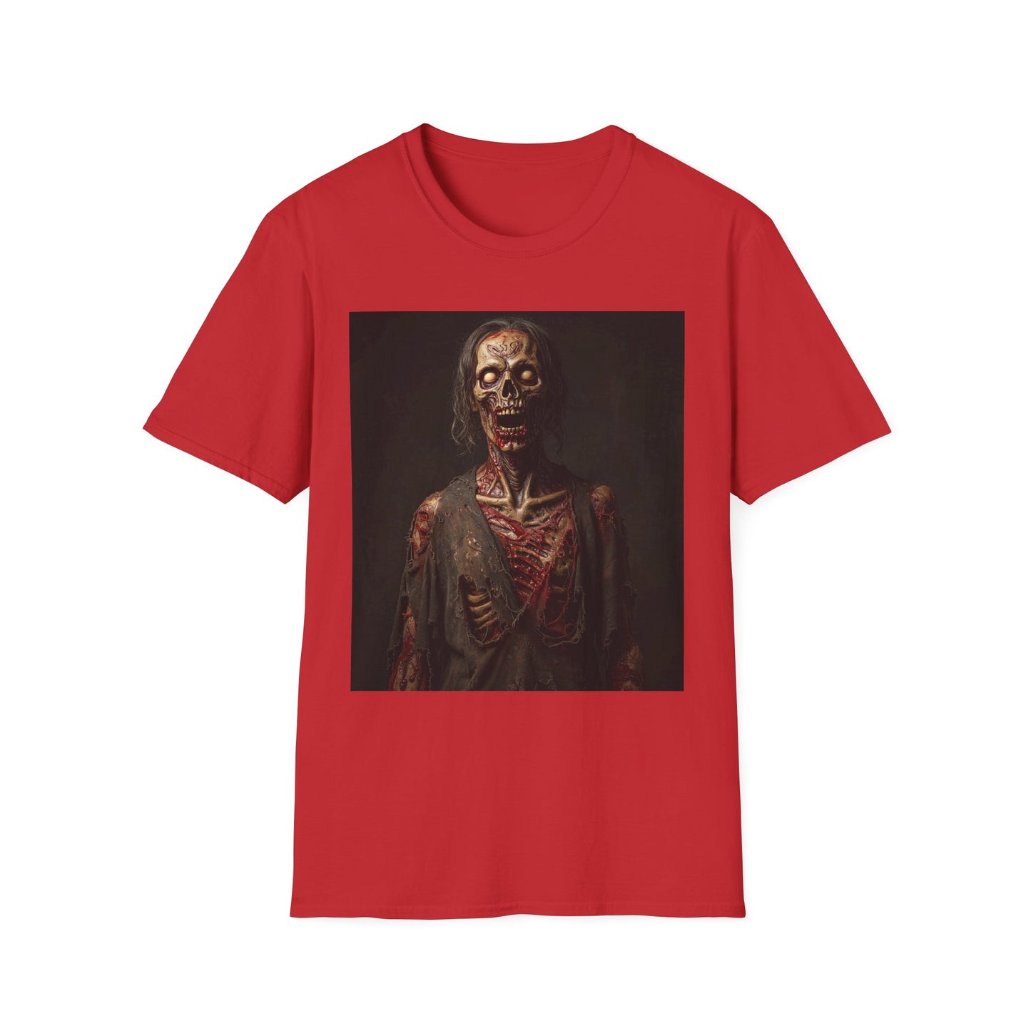 Apocalyptic Portrait Tee, bold, decaying zombie graphic