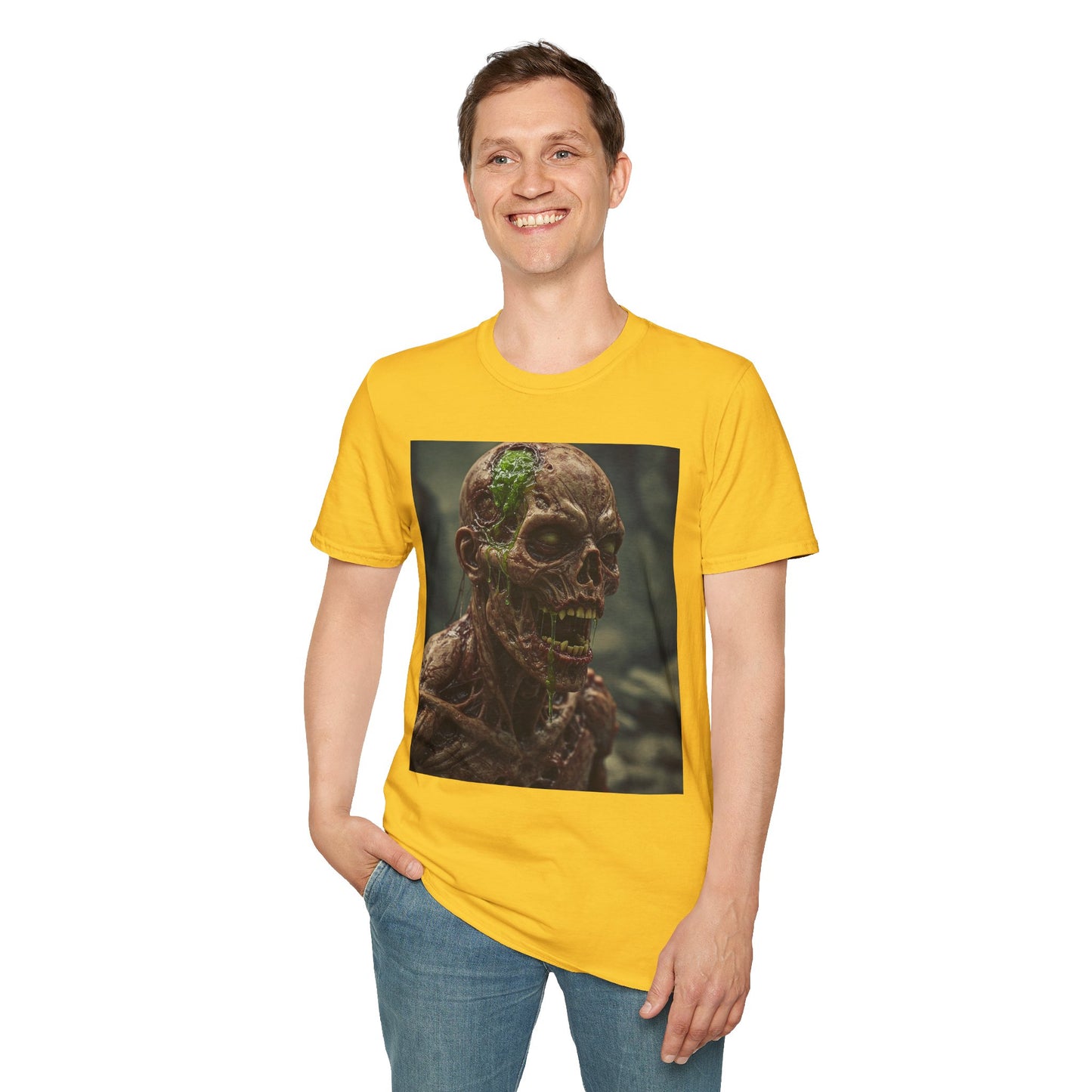 Unisex Softstyle T-Shirt - Skeletal Creepy Art Design