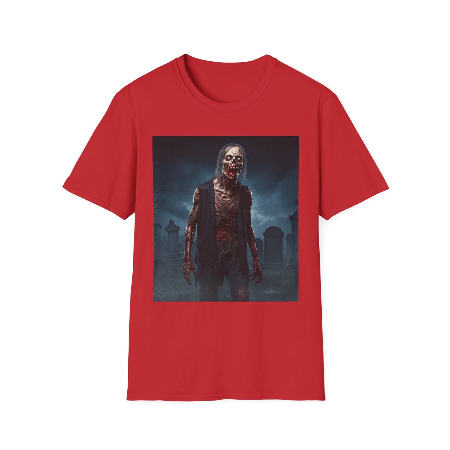 Apocalyptic Portrait Tee, bold, decaying zombie graphic