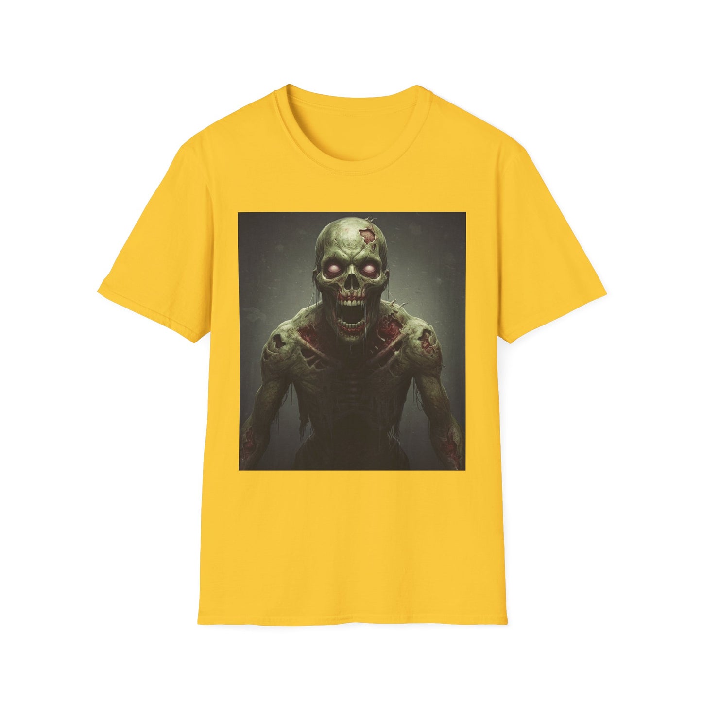 Apocalyptic Portrait Tee, bold, decaying zombie graphic