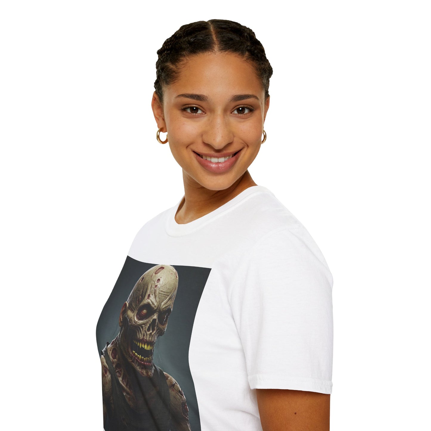 Apocalyptic Portrait Tee, bold, decaying zombie graphic