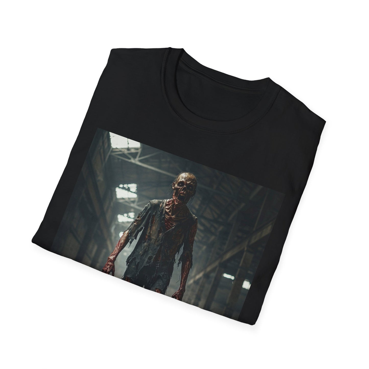 Apocalyptic Portrait Tee, bold, decaying zombie graphic