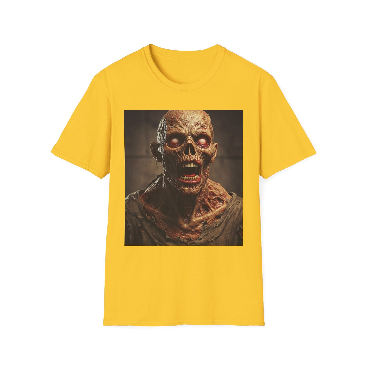 Apocalyptic Portrait Tee, bold, decaying zombie graphic