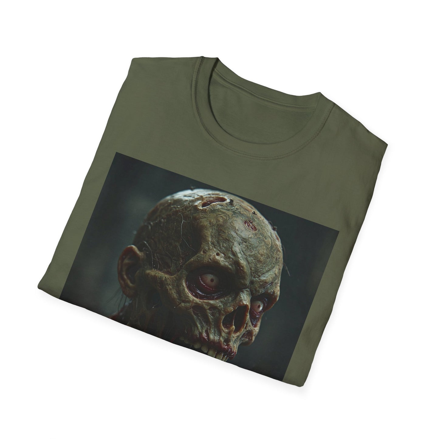 Apocalyptic Portrait Tee, bold, decaying zombie graphic