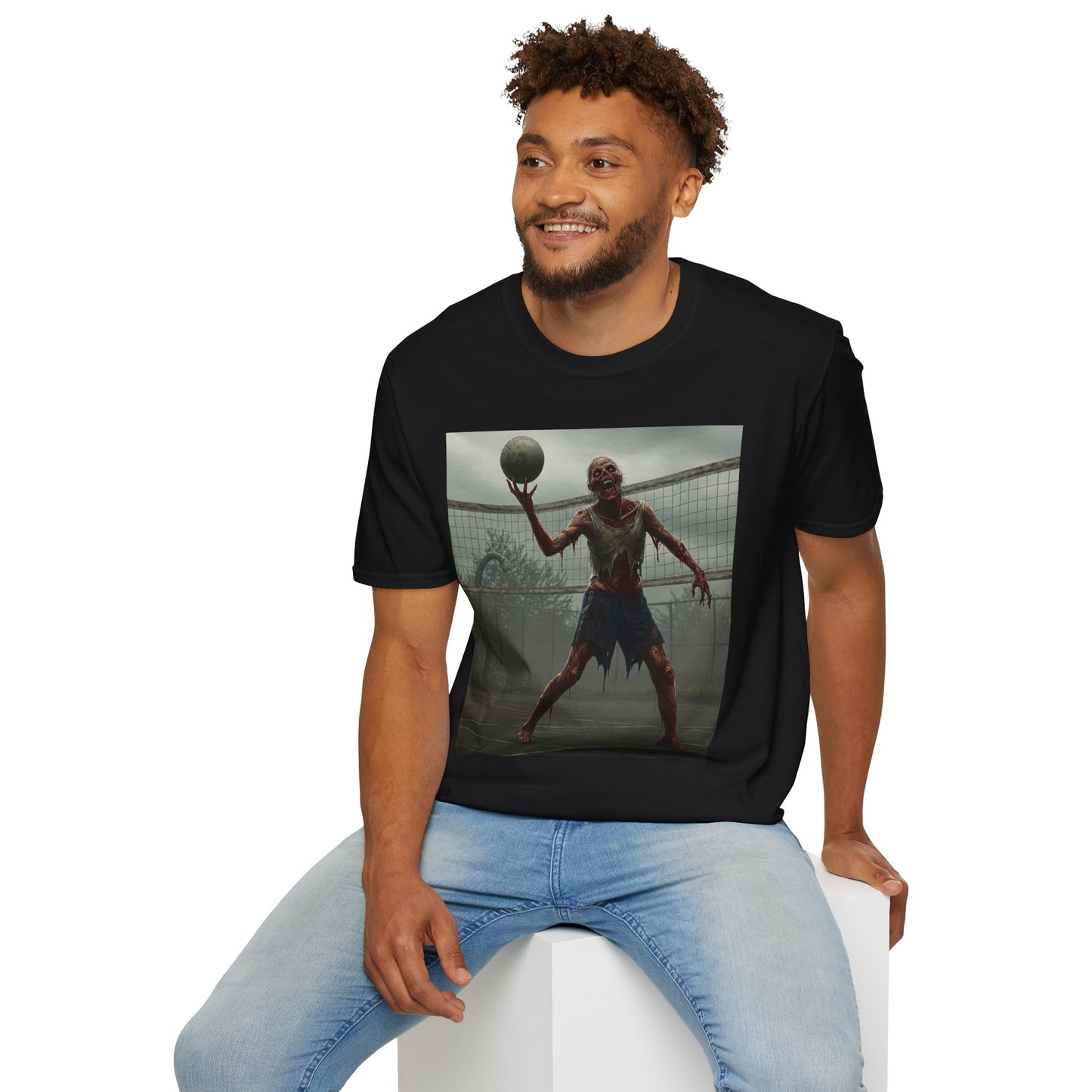 Zombie Basketball Unisex Softstyle T-Shirt | Horror Graphic Tee