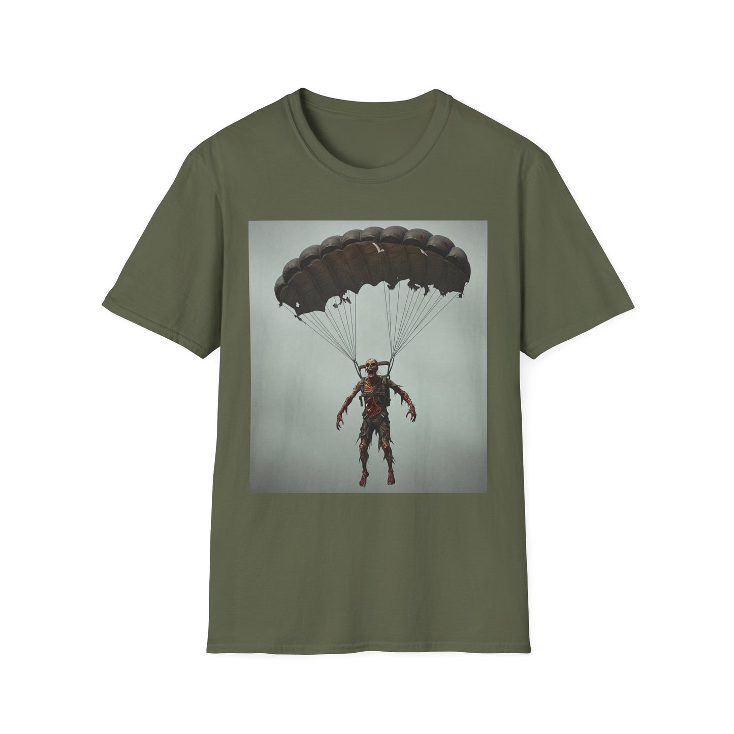 Adventure Awaits Parachuting Hero Unisex Softstyle T-Shirt