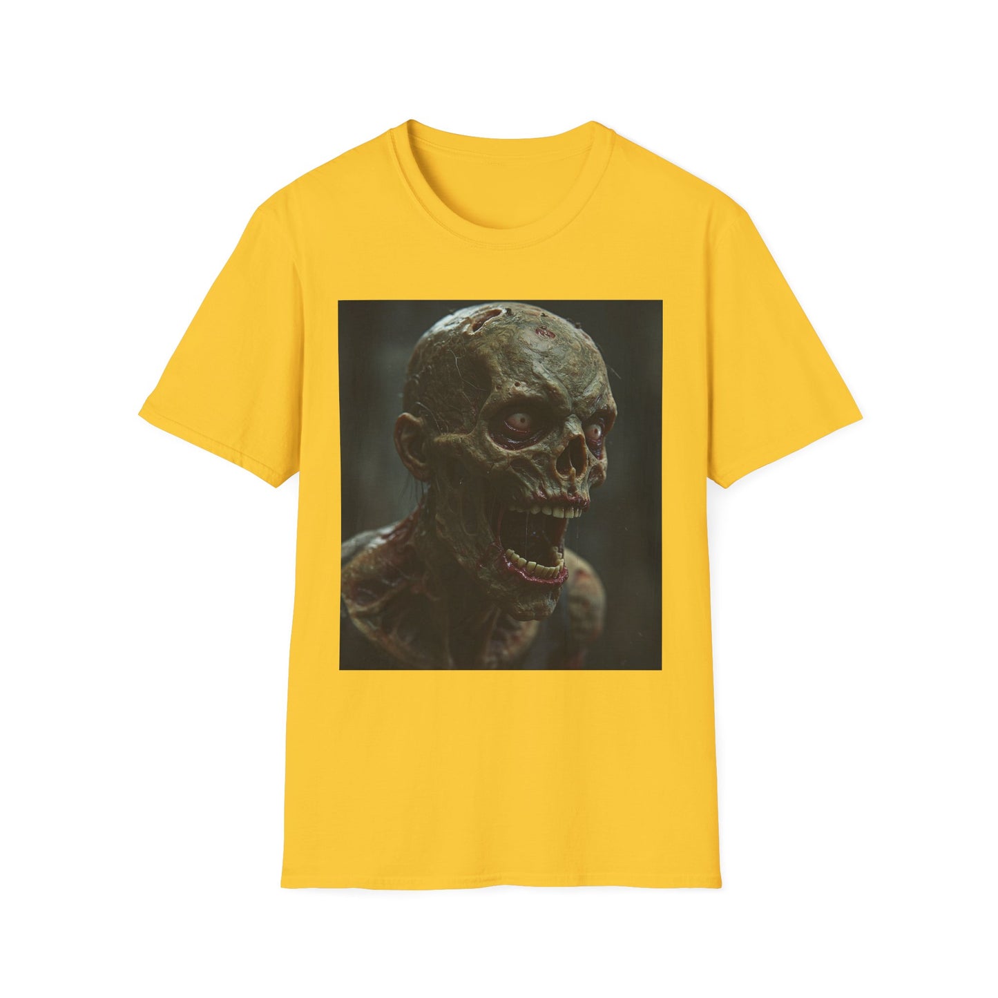 Apocalyptic Portrait Tee, bold, decaying zombie graphic