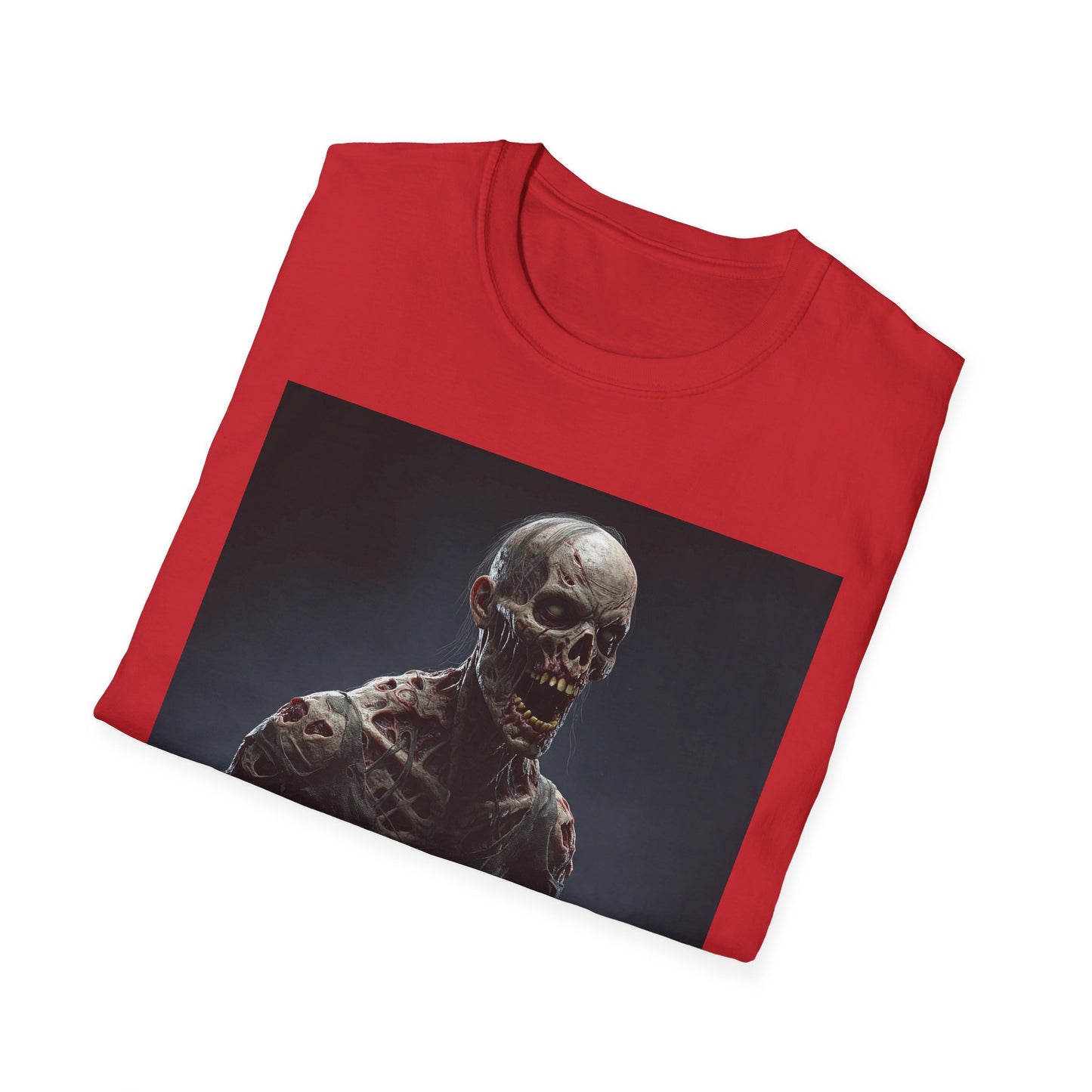 Apocalyptic Portrait Tee, bold, decaying zombie graphic