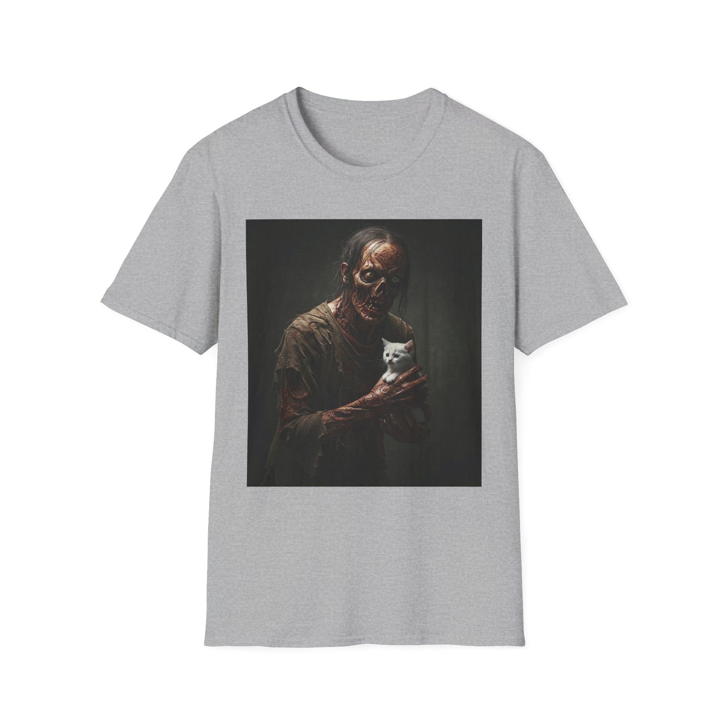 Apocalyptic Portrait Tee, bold, decaying zombie graphic