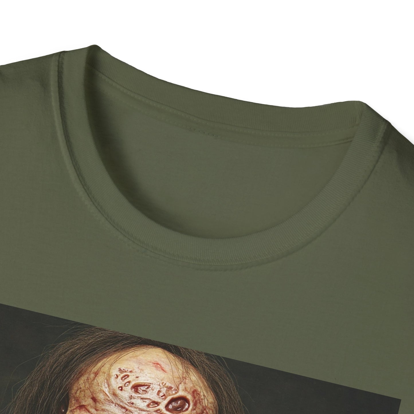 Apocalyptic Portrait Tee, bold, decaying zombie graphic