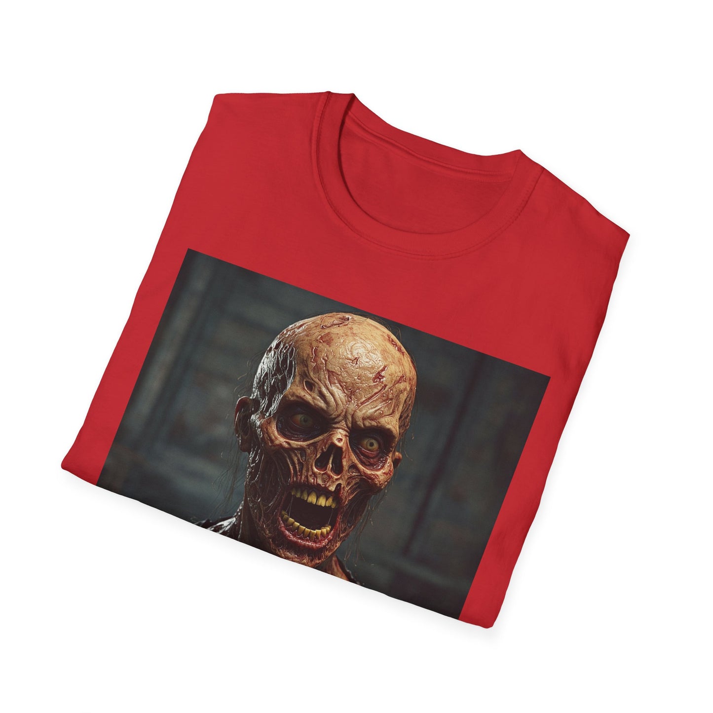 Apocalyptic Portrait Tee, bold, decaying zombie graphic