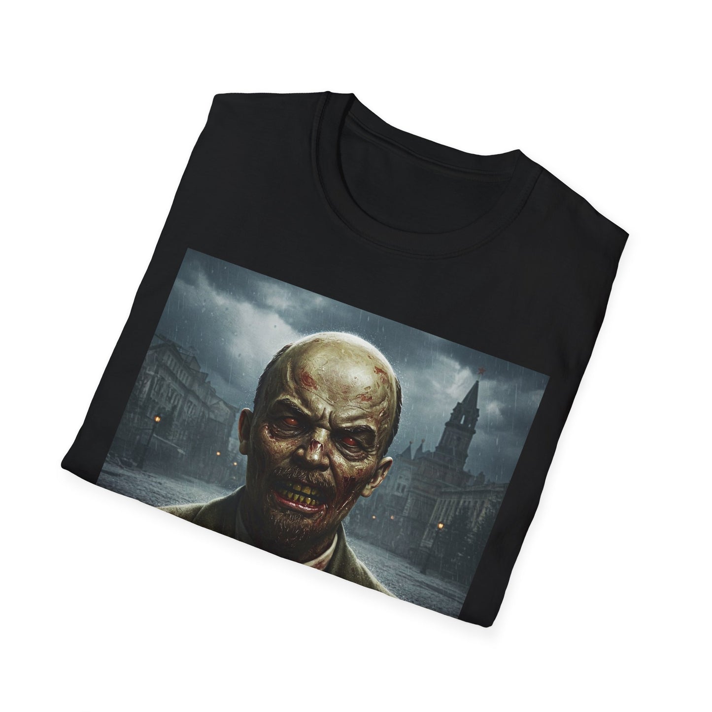 Lenin Apocalyptic Portrait Tee, bold, decaying zombie graphic