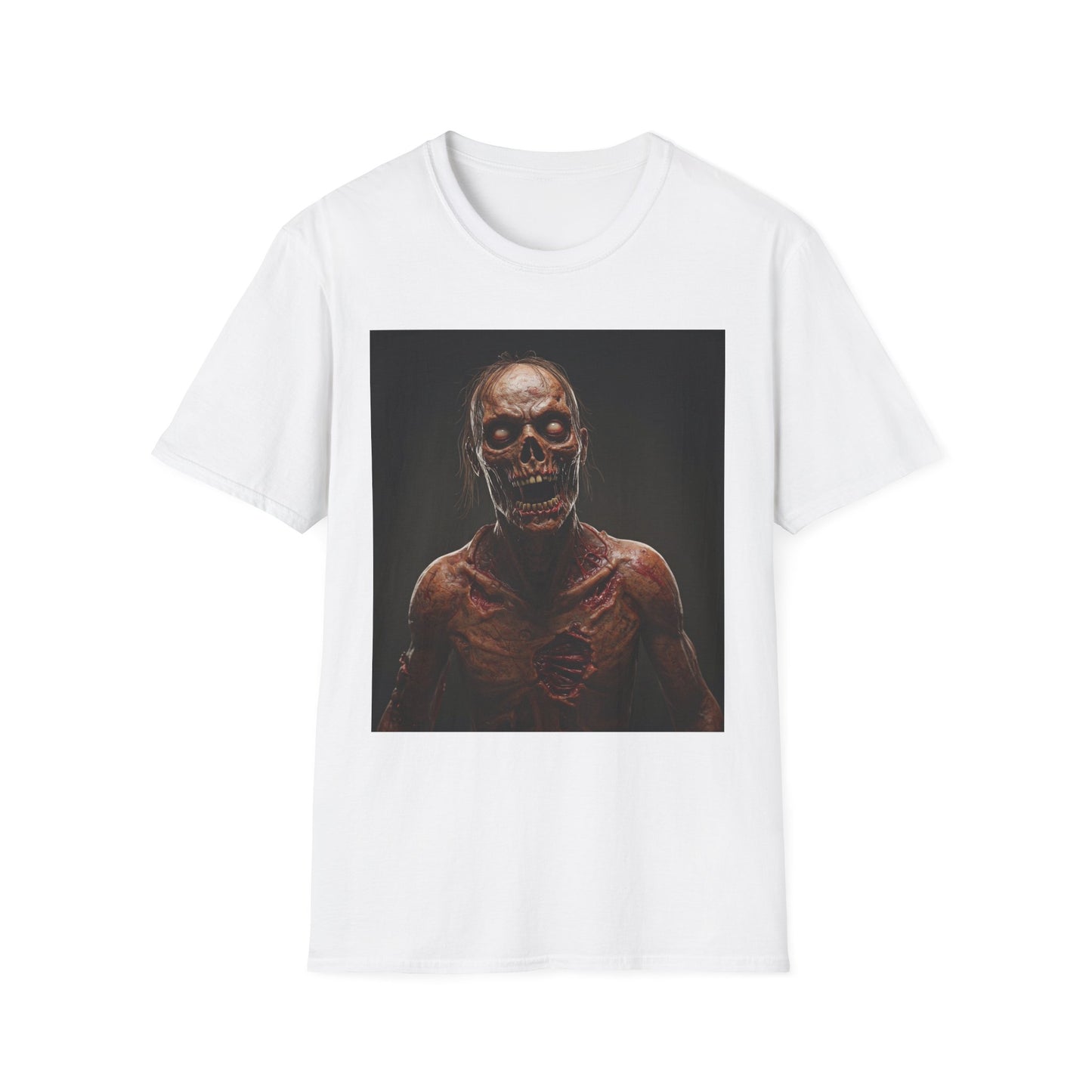 Apocalyptic Portrait Tee, bold, decaying zombie graphic