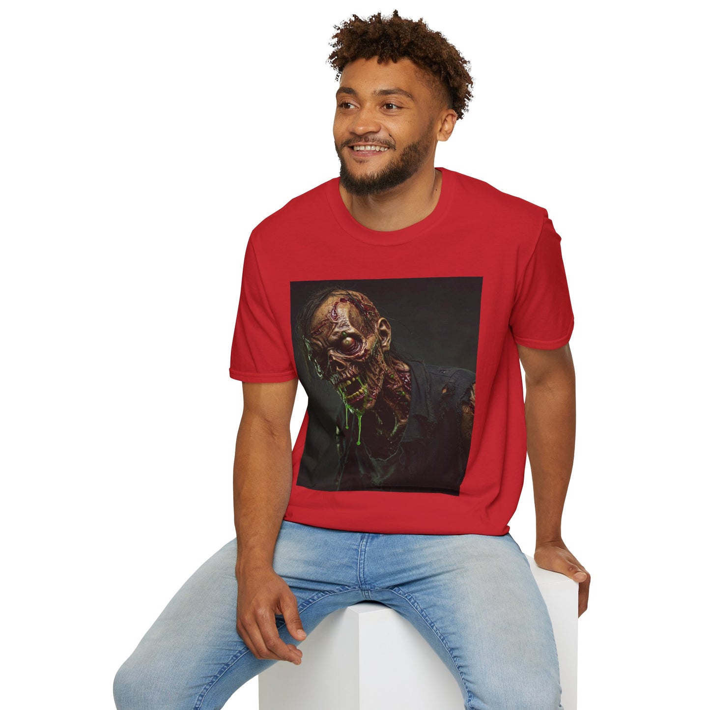 Graphic Zombie Unisex Softstyle T-Shirt - Perfect for Horror Fans and Halloween