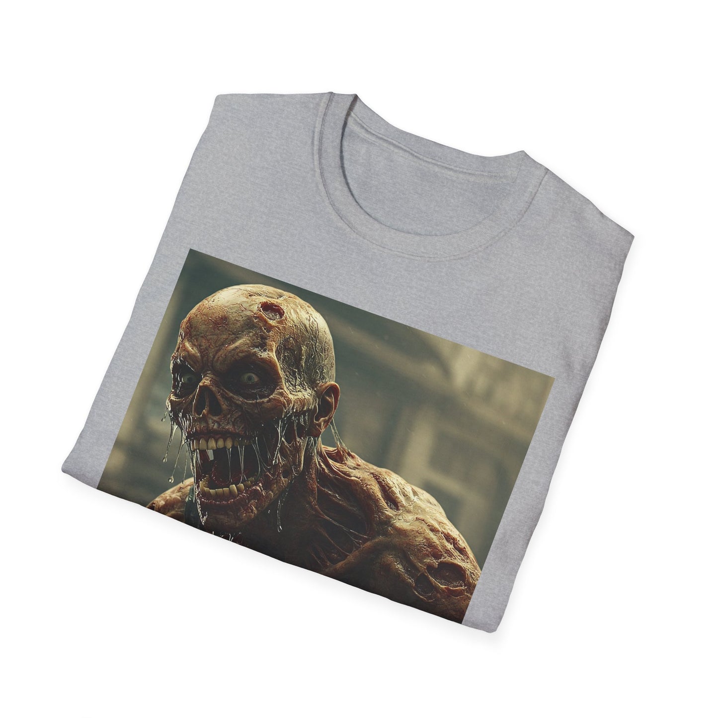 Unisex Softstyle Zombie Graphic T-Shirt - Spooky Halloween Tee