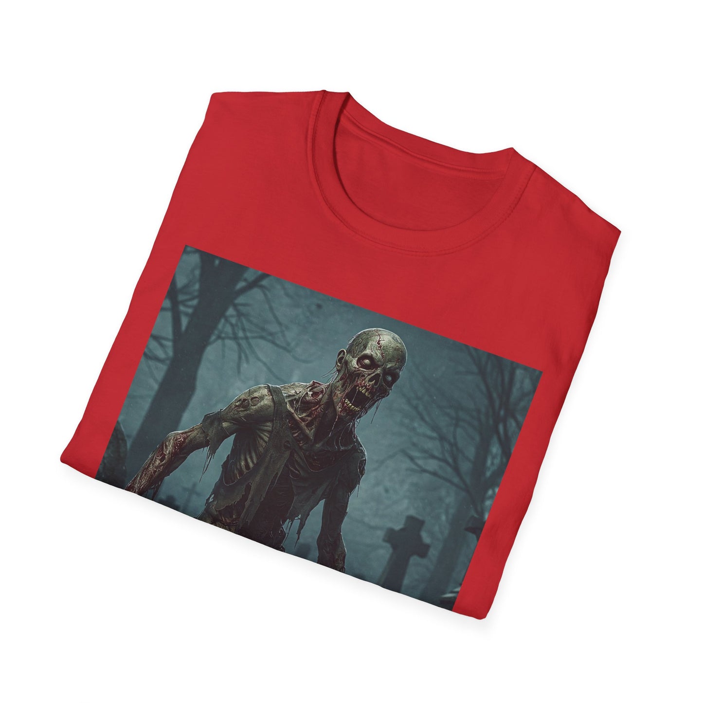 Apocalyptic Portrait Tee, bold, decaying zombie graphic