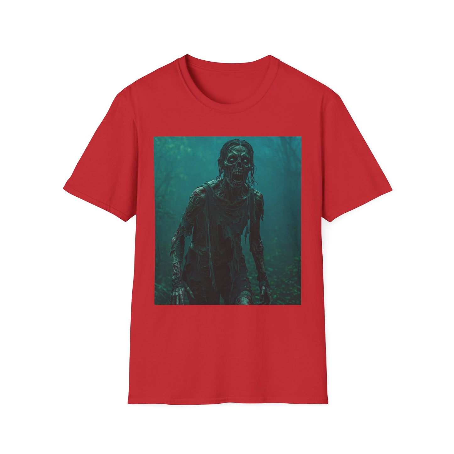 Apocalyptic Portrait Tee, bold, decaying zombie graphic