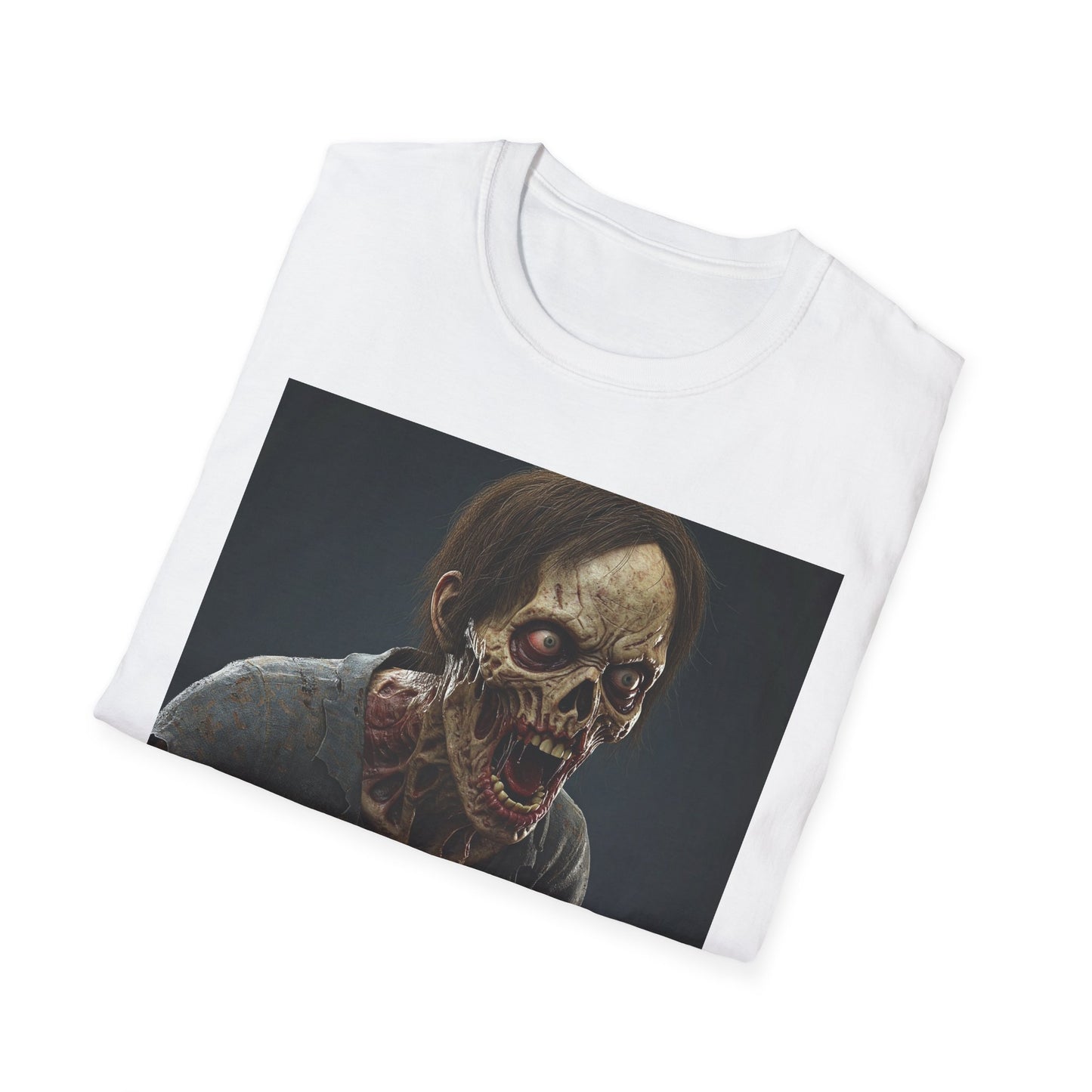 Apocalyptic Portrait Tee, bold, decaying zombie graphic