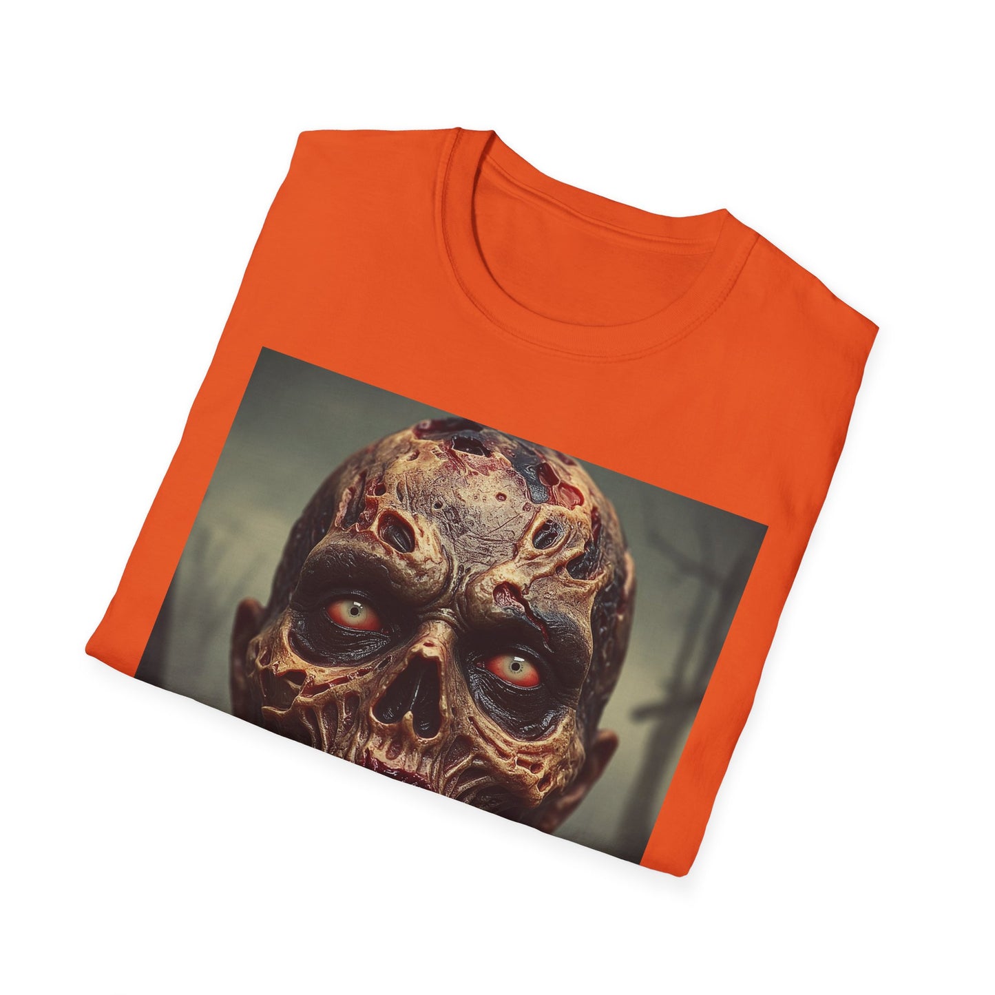 Apocalyptic Portrait Tee, bold, decaying zombie graphic