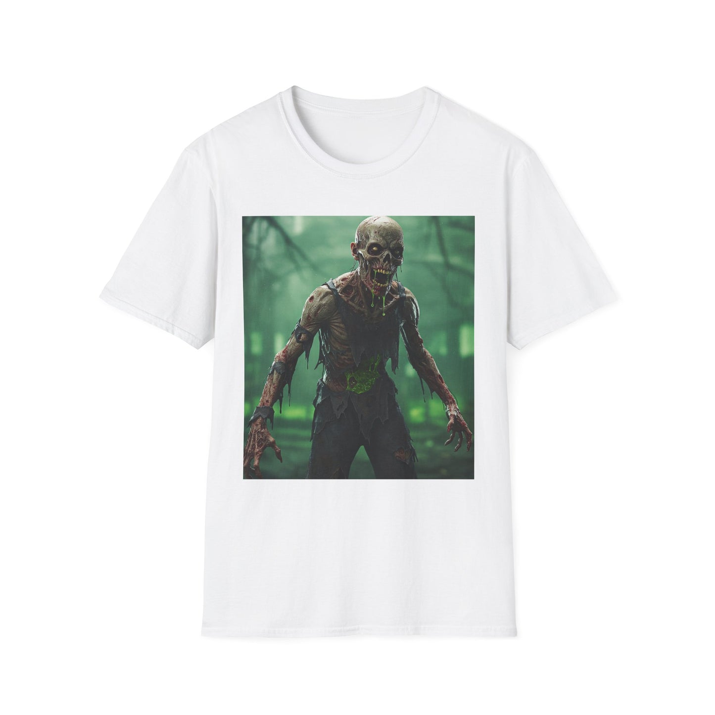 Apocalyptic Portrait Tee, bold, decaying zombie graphic