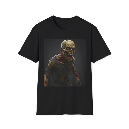 Zombie Graphic Unisex Softstyle T-Shirt - Perfect for Halloween and Horror Fans