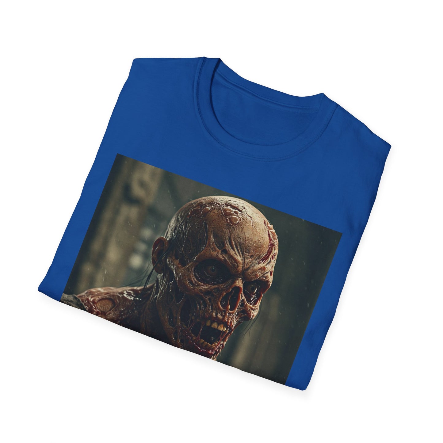 Apocalyptic Portrait Tee, bold, decaying zombie graphic