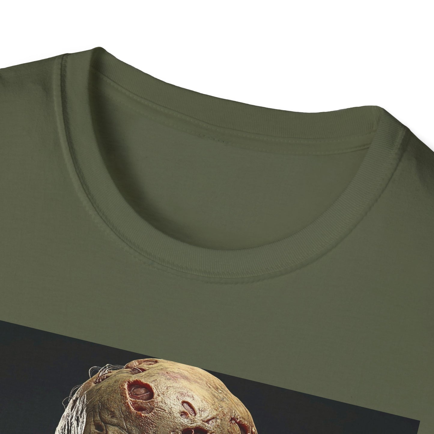 Apocalyptic Portrait Tee, bold, decaying zombie graphic