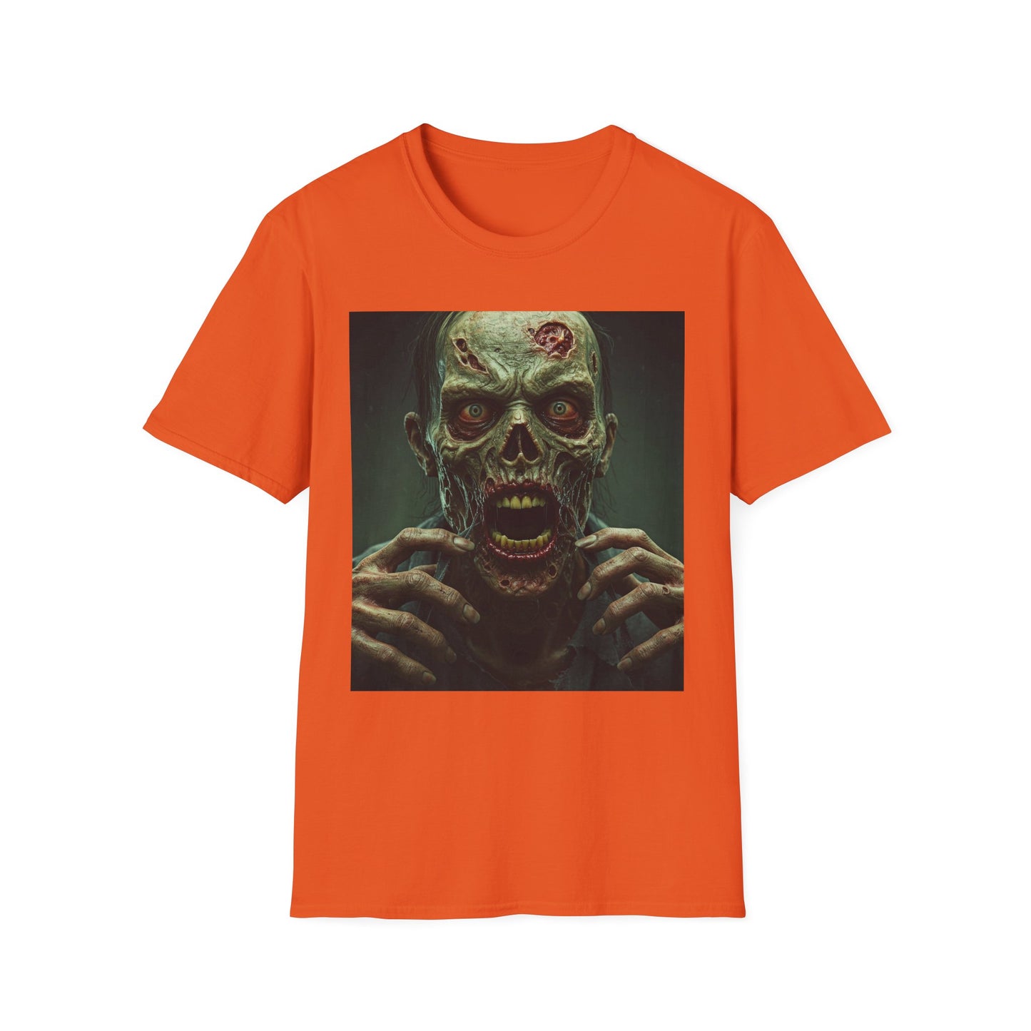 Apocalyptic Portrait Tee, bold, decaying zombie graphic