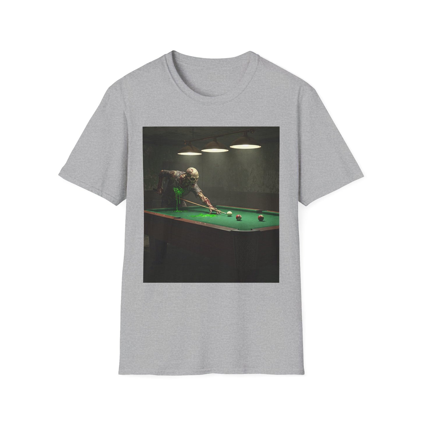 Vintage Billiards Unisex Softstyle T-Shirt - Pool Table Design