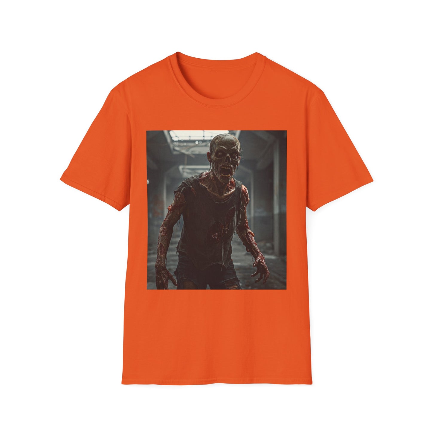 Apocalyptic Portrait Tee, bold, decaying zombie graphic