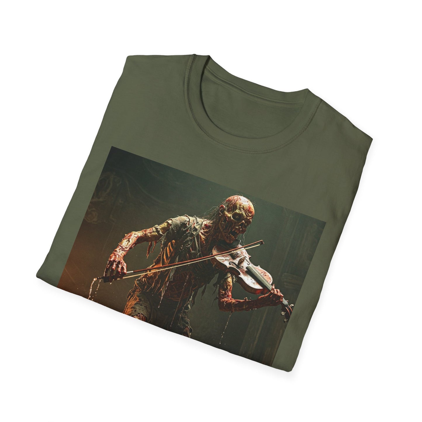 Creepy Creature Violinist Unisex T-Shirt - Spooky Halloween Tee