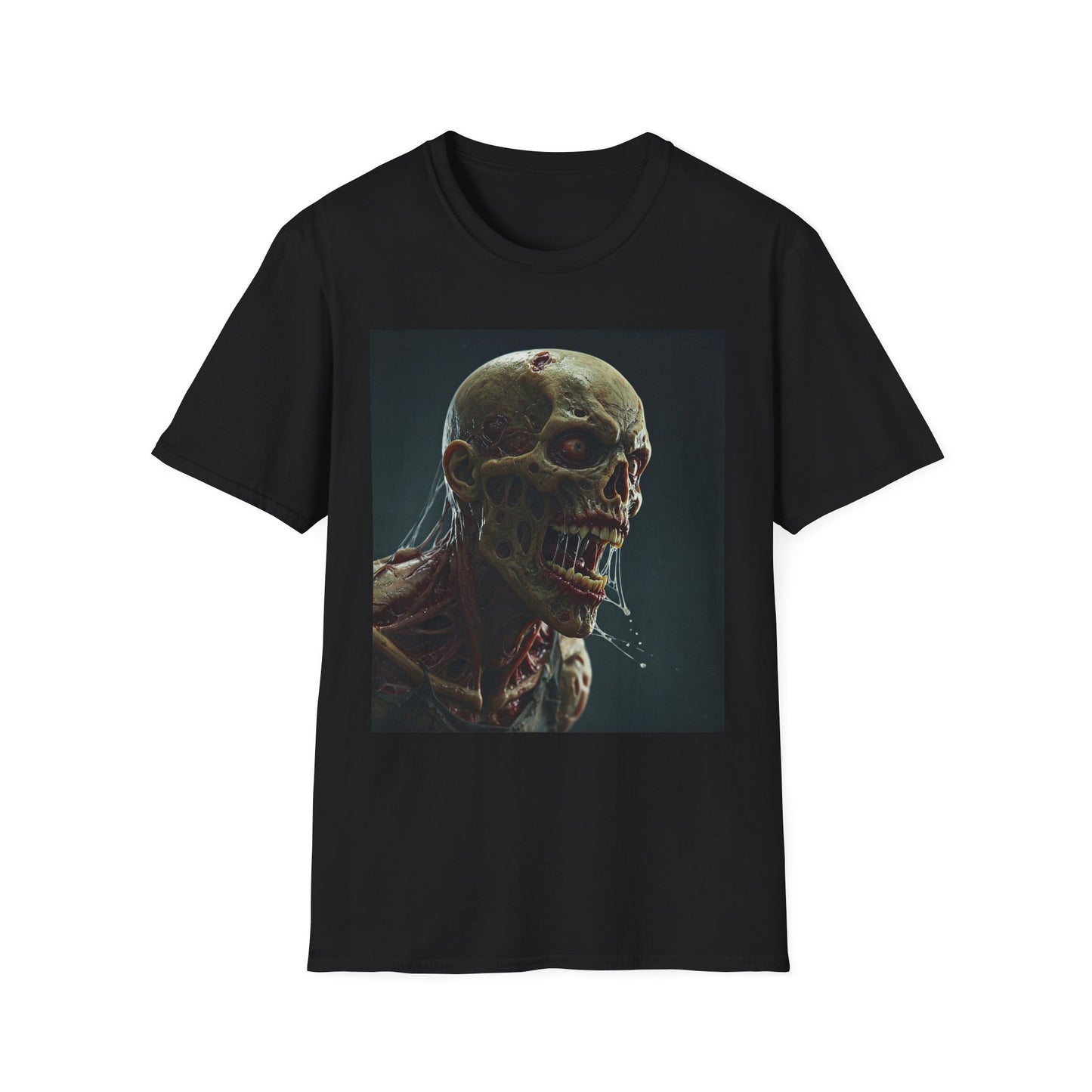 Apocalyptic Portrait Tee, bold, decaying zombie graphic