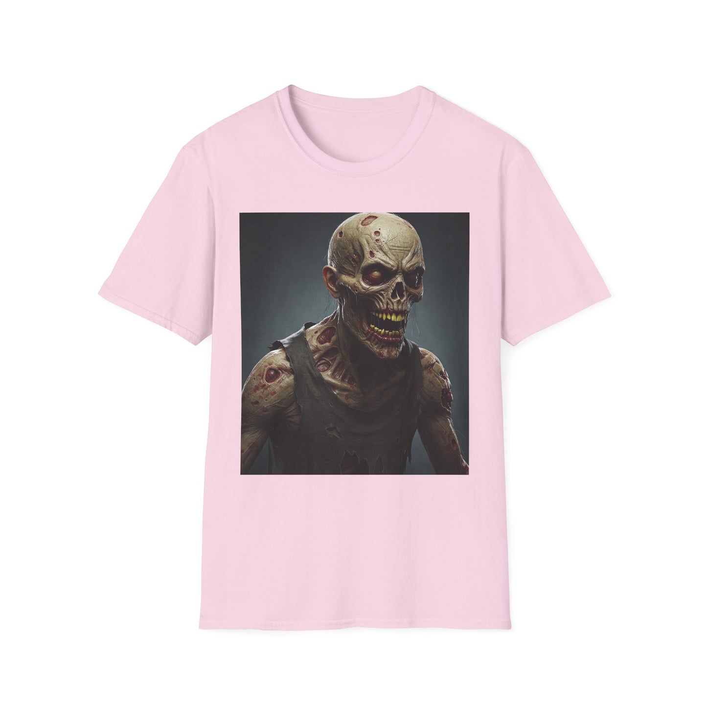 Apocalyptic Portrait Tee, bold, decaying zombie graphic