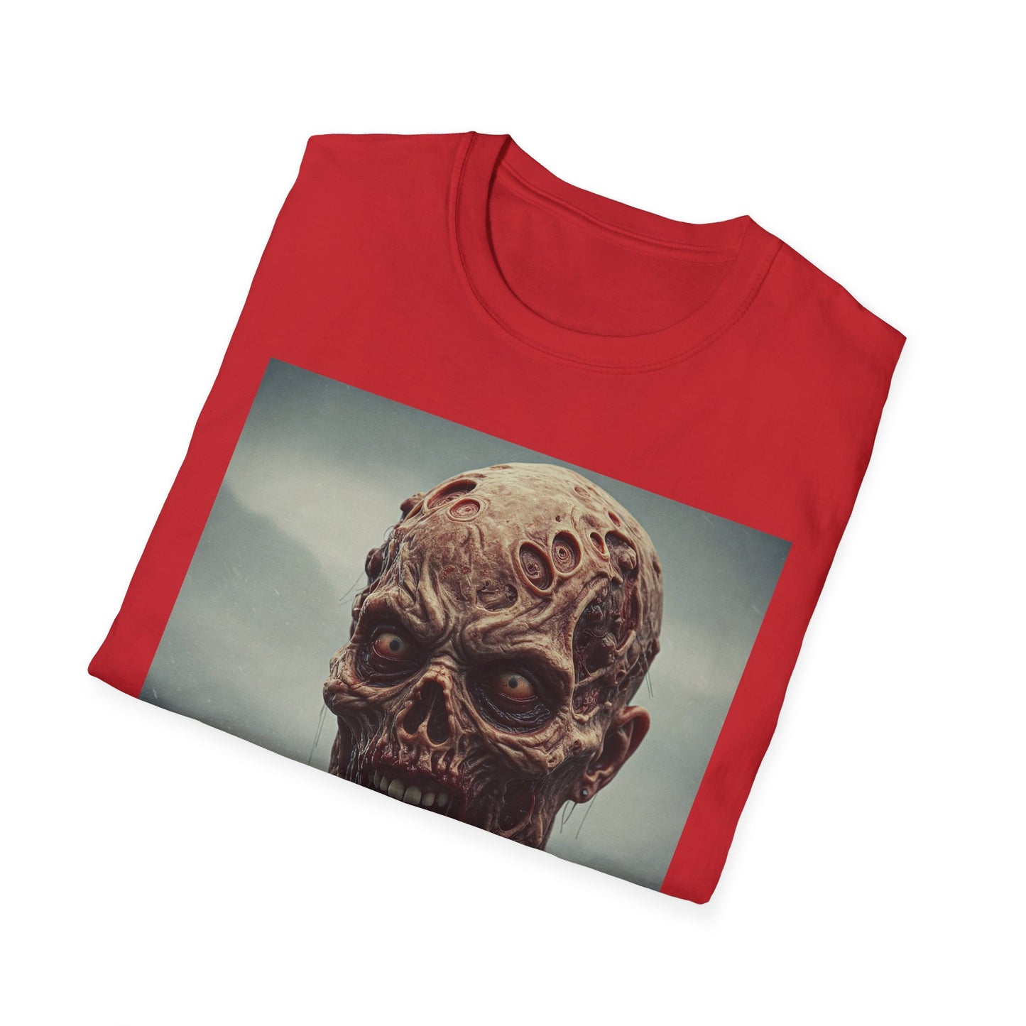 Apocalyptic Portrait Tee, bold, decaying zombie graphic