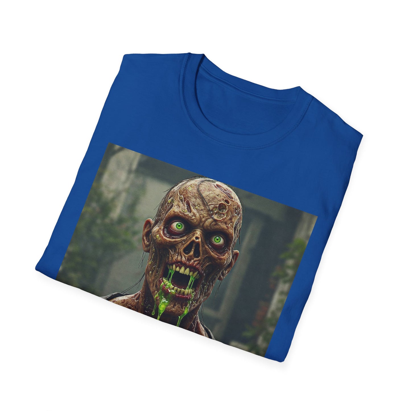 Apocalyptic Portrait Tee, bold, decaying zombie graphic